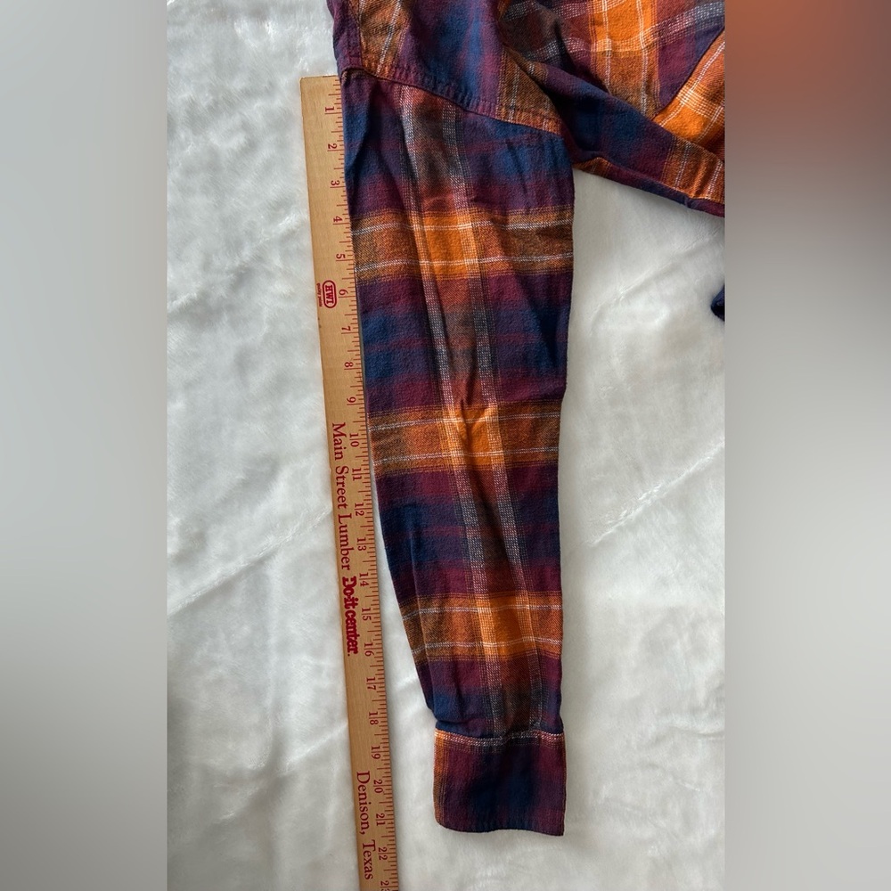 BKE Plaid Boyfriend Button Up Shirt Size XS - Picture 15 of 15